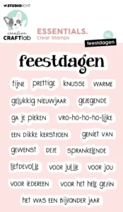 Studio Light  stempel Dutch Feestdagen Essentials nr.755 (Nederlandse teksten)