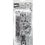 Stampers Anonymous - Mixed Media #10 Snarky Cat 2 Stamps/Stencil (THMM110) - Tim Holtz