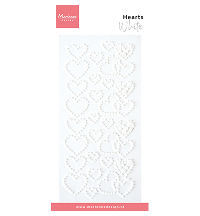 Marianne Design Hearts pearls - white