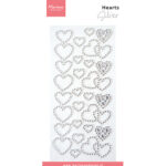 Marianne Design Hearts rhinestones - silver