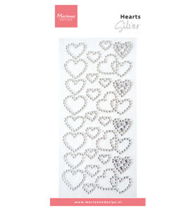 Marianne Design Hearts rhinestones - silver