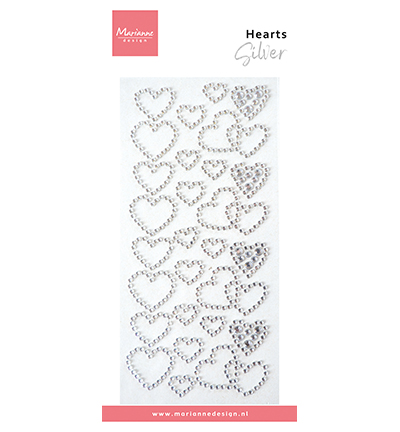 Marianne Design Hearts rhinestones - silver