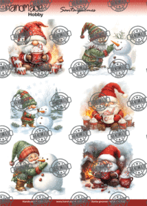 Knipvel Santa Gnomes - Handmade Hobby