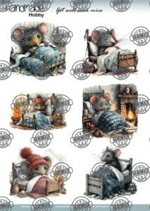 Knipvel Get well soon Mice - Handmade Hobby