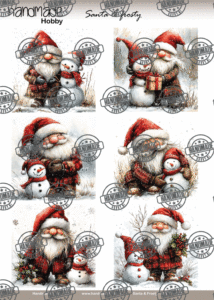 Knipvel Santa & Frosty - Handmade Hobby