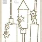 **EUROKNALLER** Vuurwerk Stencil - Marianne Design PS8050