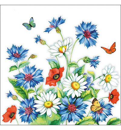 Servetten 5st – Cornflower
