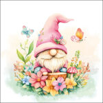 Servetten 5st - Charming gnome