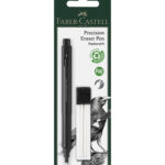 Faber-Castell Gumpen zwart met druk- knop incl. reservegum