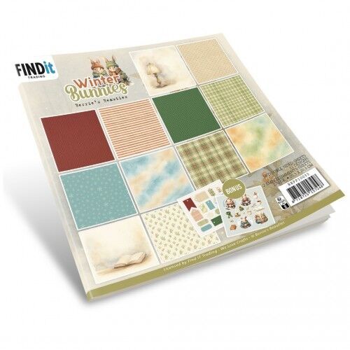 Paperpack – Berries Beauties – Winter Bunnies 20 x 20 cm