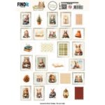 Berries Beauties - Winter Bunnies - Push Out Postage Stamp