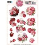 3D Pushout Sheet - Berries Beauties - Floral Elegance - Peony Delight
