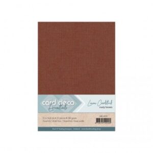 Linen Cardstock - A5 - Rusty Brown
