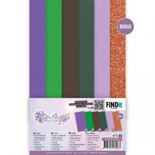 Linen Cardstock Pack – Berries Beauties – First Blossoms – 4K