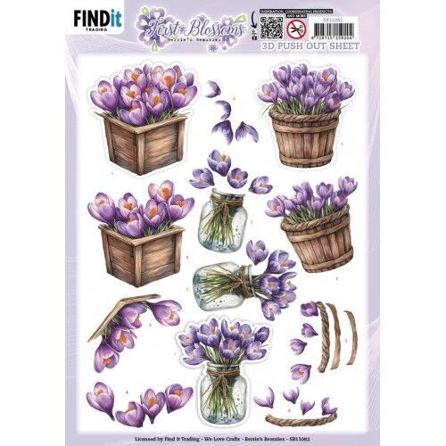 3D Pushout Sheet – Berries Beauties – First Blossoms – Crocus Charm