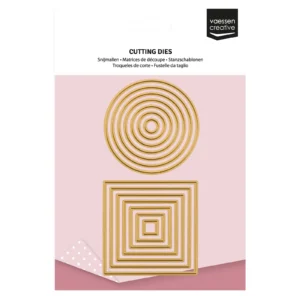 Vaessen Creative • Mini Snijmallen Cirkels & Vierkanten 14st.