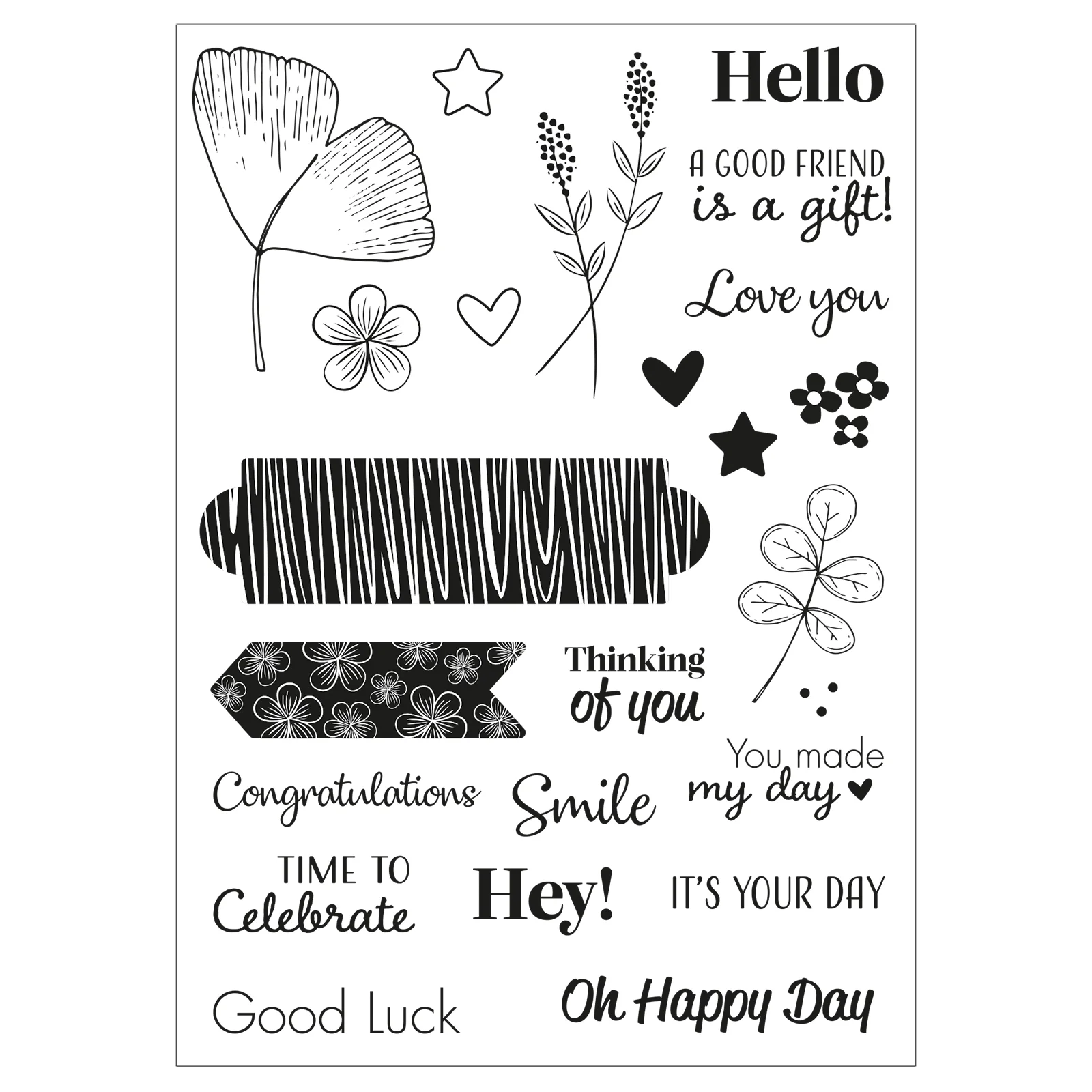 Vaessen Creative • Clear Stamps Sentiments 24st. - Afbeelding 2