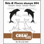 **EUROKNALLER** Crealies Silhouette Clearstamp - Dolfijnen