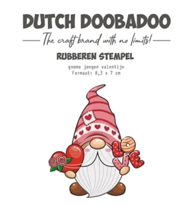 **EUROKNALLER** Dutch Doobadoo Rubber stamp Gnome Valentijn