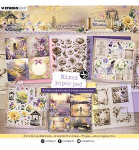 **-40%**StudioLight - Mixed Paperpad Vellum, elements, design en unicolors 20*20cm Growing & Blooming JMA