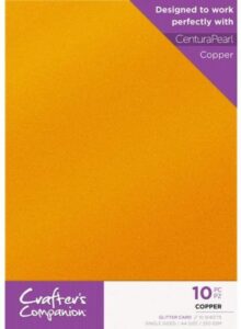 Crafter's Companion - Centura Pearl glitter karton 10vel - Copper