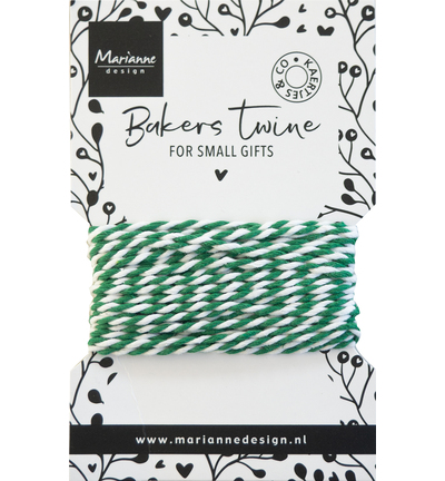 Marianne Design Bakers twine – green/white 5 mtr