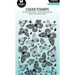 Clear stamp StudioLight  Butterflies background Essentials nr. 919