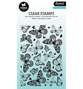 Clear stamp StudioLight  Butterflies background Essentials nr. 919