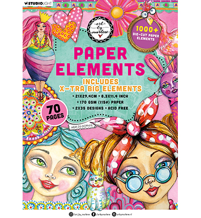 ABM Die-cut Paper Pad X-tra big elements Art by Marlene nr. 416