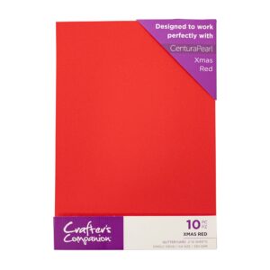 Crafter's Companion - Centura Pearl glitter karton 10vel - X mas Red