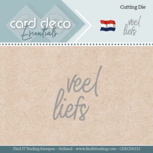 **-50%** Snijmal - Veel liefs - Card Deco Essentials