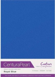 Crafter's Companion - Centura Pearl metallic karton 10vel - Royal Blue