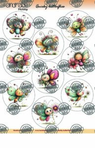 Knipvel Quirky butterflies - Handmade Hobby