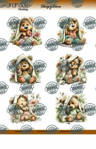 Knipvel Sleepy bears - Handmade Hobby