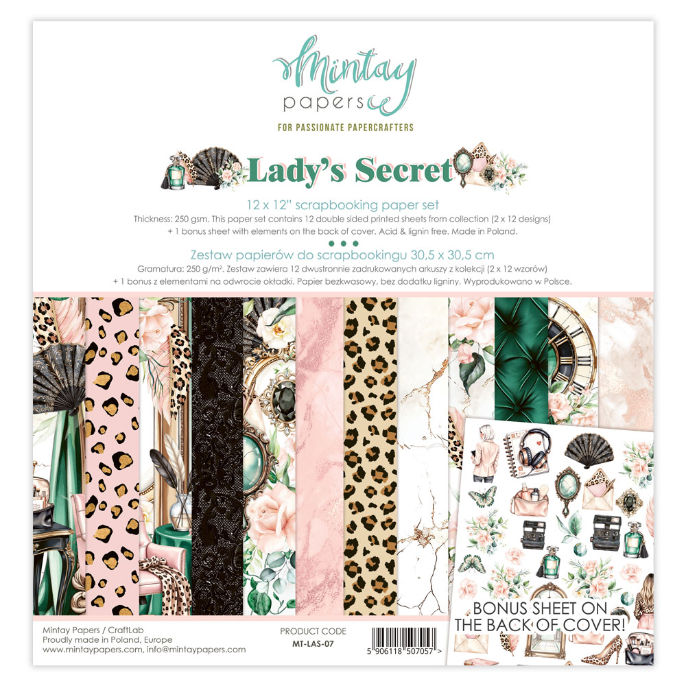 Mintay Lady’s Secret 12×12 Inch Scrapbooking Paper Set (MT-LAS-07)