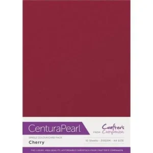 Crafter's Companion - Centura Pearl metallic karton 10vel - Cherry
