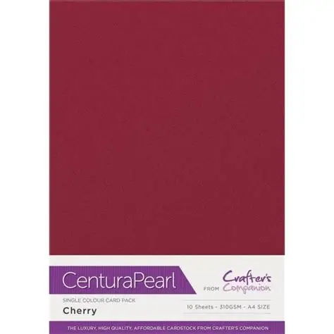 Crafter’s Companion – Centura Pearl metallic karton 10vel – Cherry