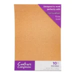 Crafter's Companion - Centura Pearl glitter karton 10vel - Rose Gold