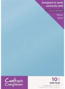 Crafter's Companion - Centura Pearl glitter karton 10vel - Baby Blue