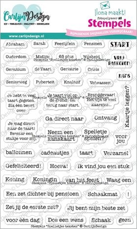 Stempel Spelletjes Teksten (CDST-0161) – Carlijn Design