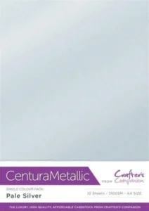 Crafter's Companion - Centura Pearl metallic karton 10vel - Pale Silver