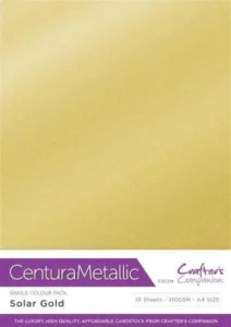 Crafter's Companion - Centura Pearl metallic karton 10vel - Solar Gold