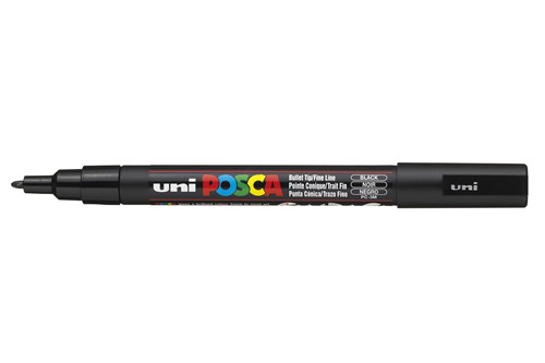 POSCA marker Zwart PC3M –  fijn