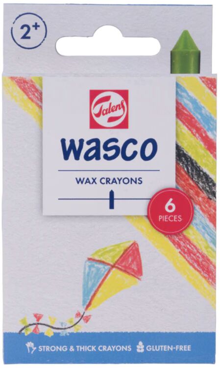 Talens Wasco Waskrijt Set 6 kleuren