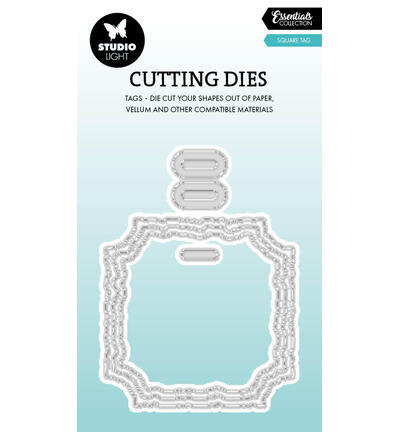 StudioLight Cutting Die Torn Edge Tag square Essentials nr. 1088