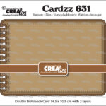 Crealies Dubbele kaart Notebook 10,5 x 14,5 cm met afgeronde hoeken