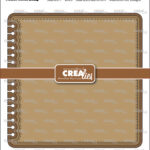 Crealies  Dubbele kaart Notebook 13,5 x 13,5 cm met afgeronde hoeken