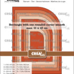 Crealies Rechthoek met één afgeronde hoek glad (past achter CLNestXXL179)