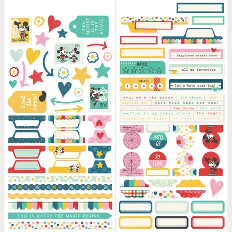 Say Cheese Happiest Place Cardstock Stickers Basics (26203)