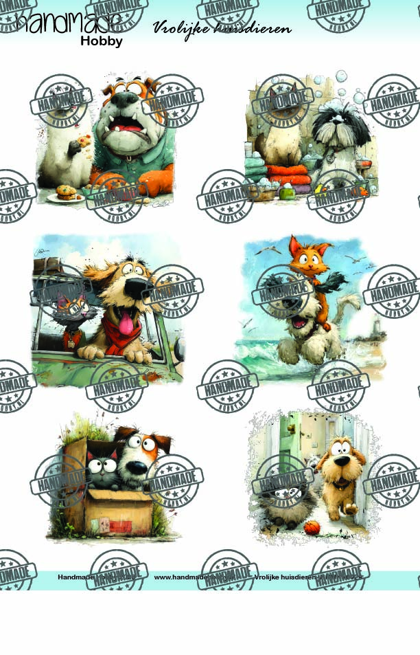 Knipvel Vrolijke huisdieren – Handmade Hobby